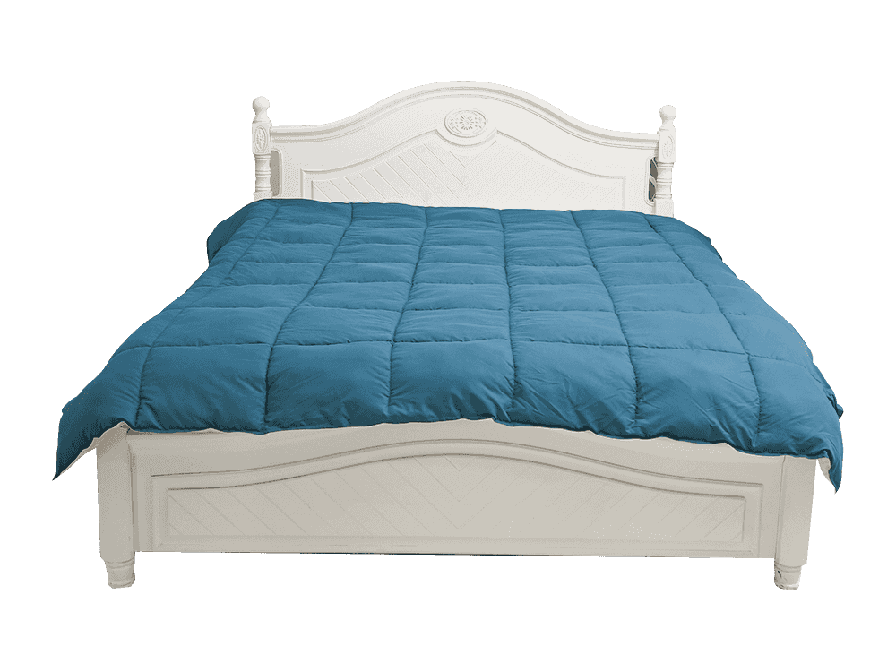 Çift çift renkli polyester yorgan